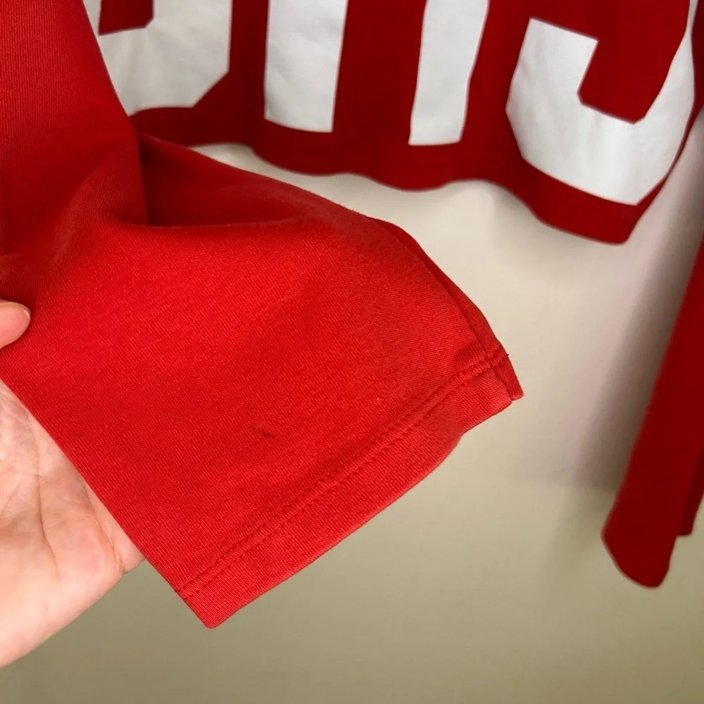 adidas Originals Women's Bold Age Cropped Sweatshirt in red - Picture 14 of 14